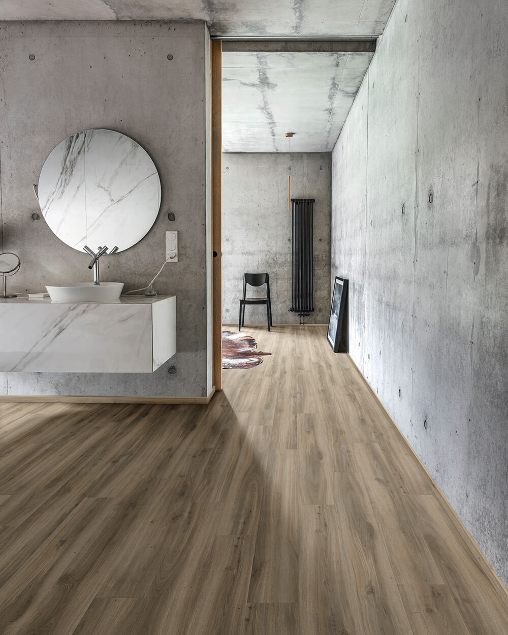 Wood effect vinyl bathroom flooring – Moduleo Select – Classic Oak 864